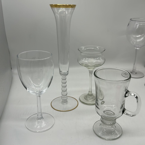 Beverage Drinking Glasses (Lot) Total 6–Mixed Barware Types - Picture 8 of 9
